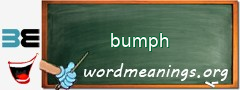 WordMeaning blackboard for bumph